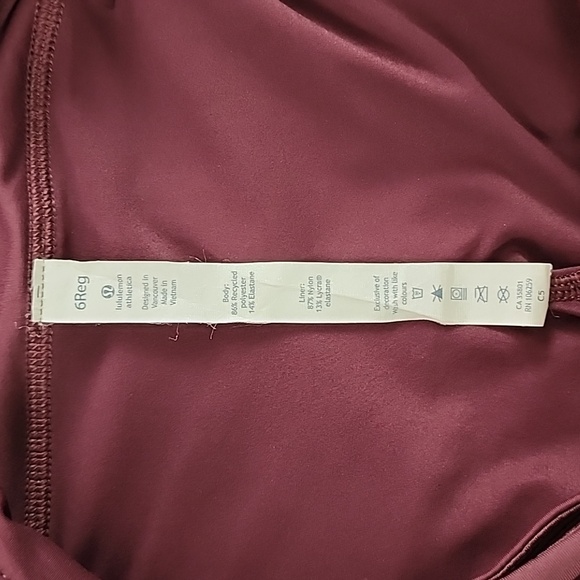 Lululemon Pace Rival Skirt II Shifted Horizon Red Grape Black Bordeaux Sz 6 Reg - Picture 11 of 15